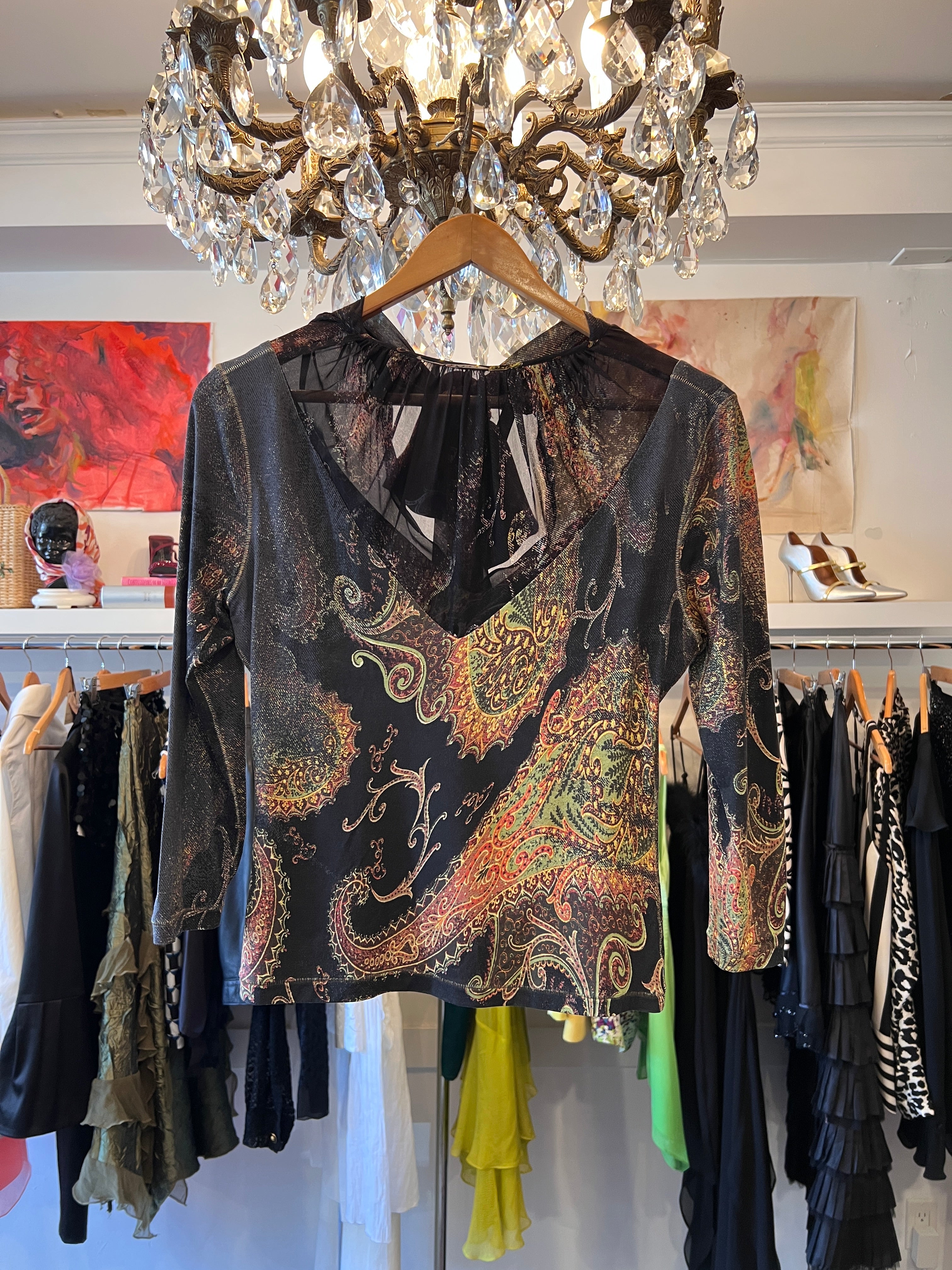 2000s Roberto Cavalli Printed Blouse