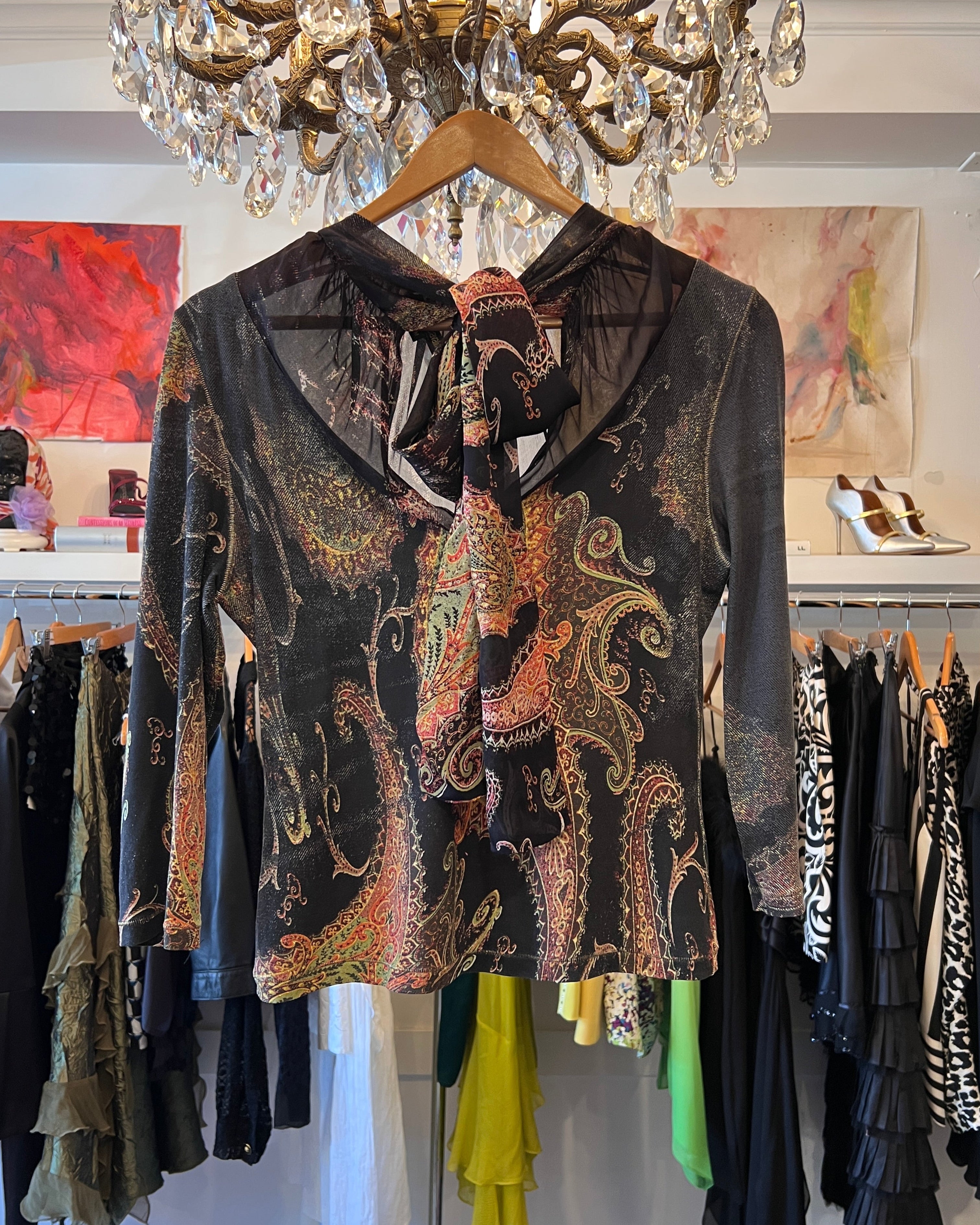 2000s Roberto Cavalli Printed Blouse