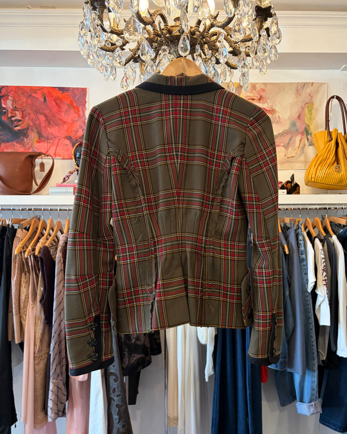 L.A.M.B Wool Plaid Blazer