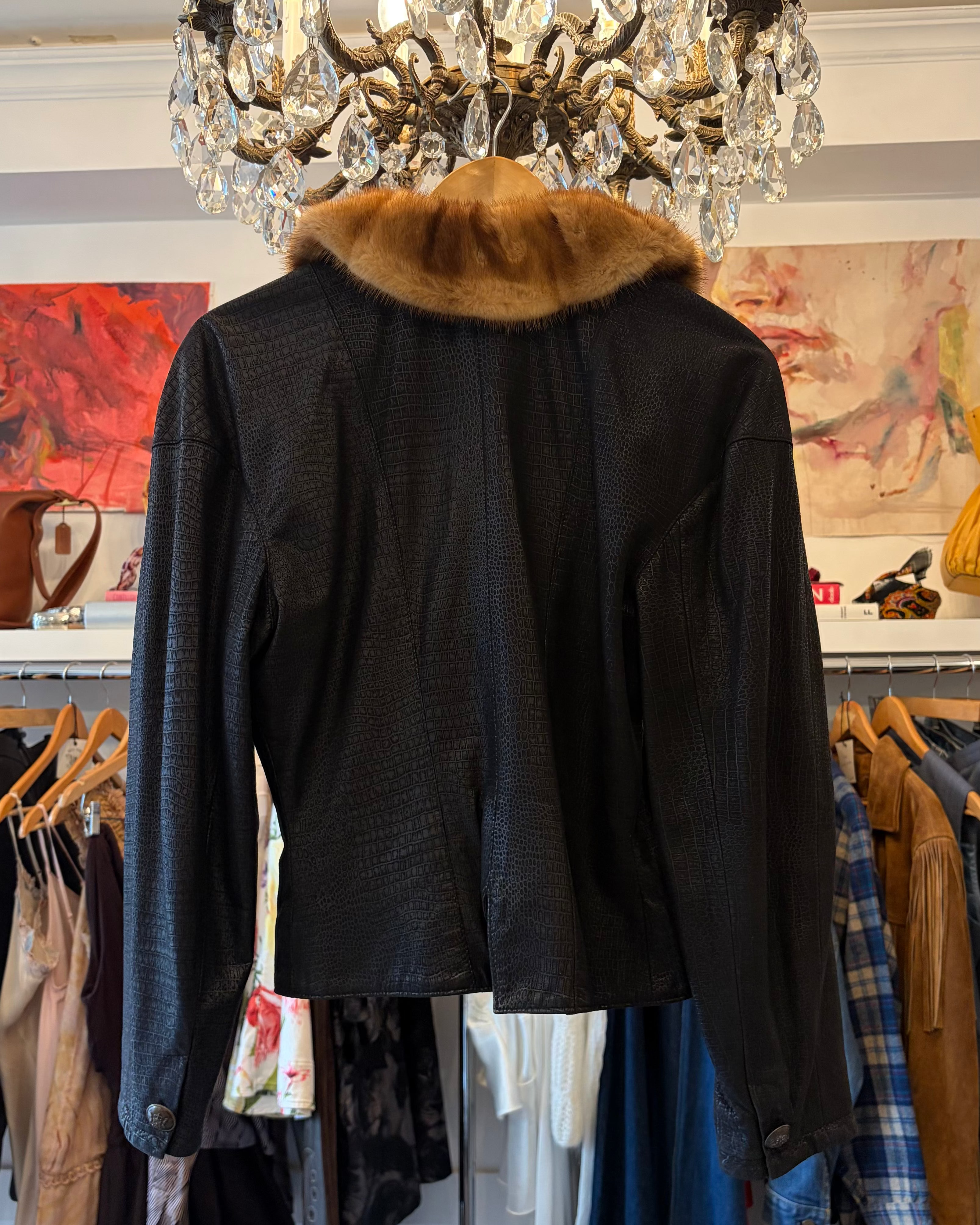Bespoke 1980s Leather Jacket
