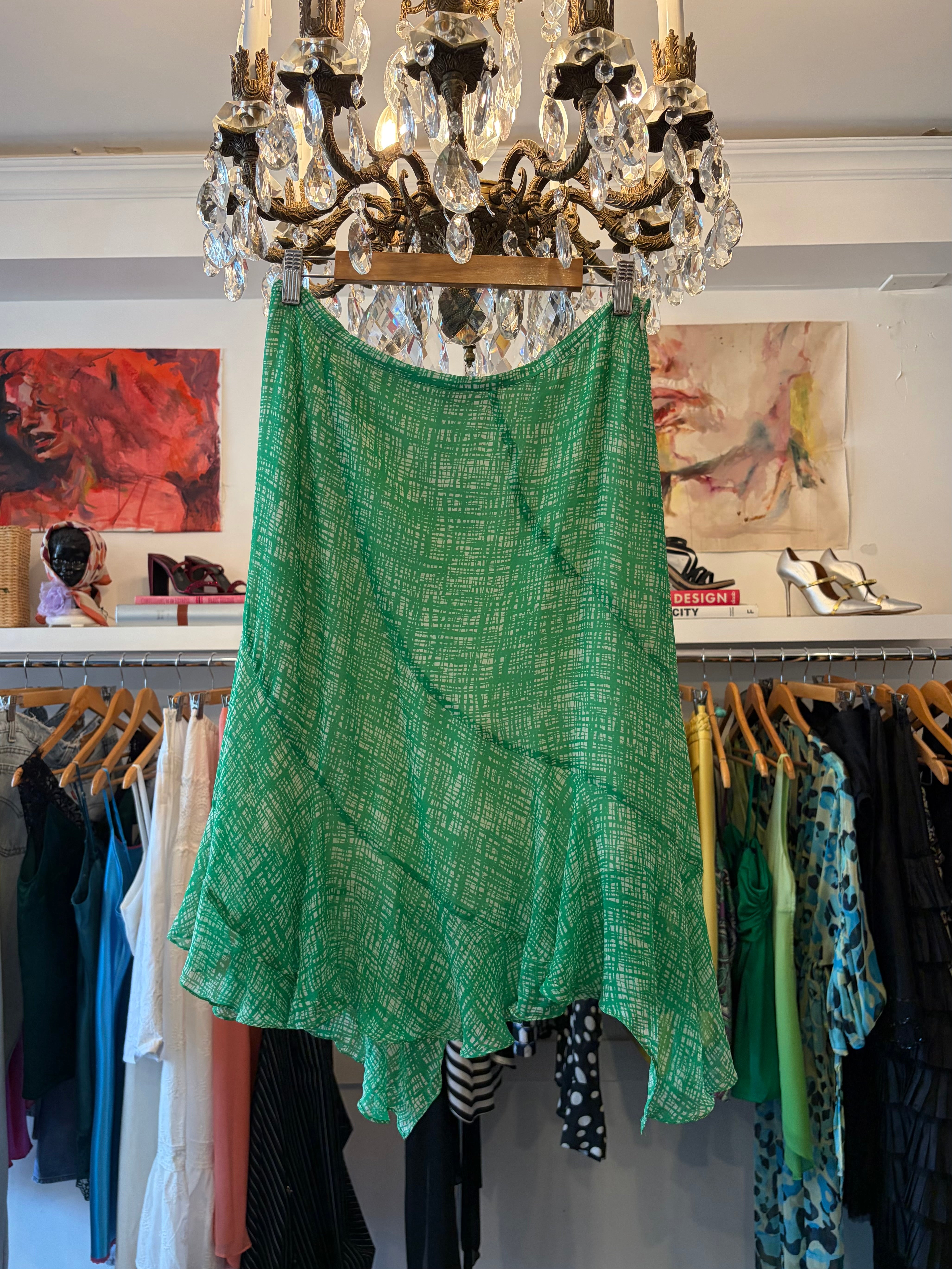 2000s BCBG Max Azria Silk Skirt