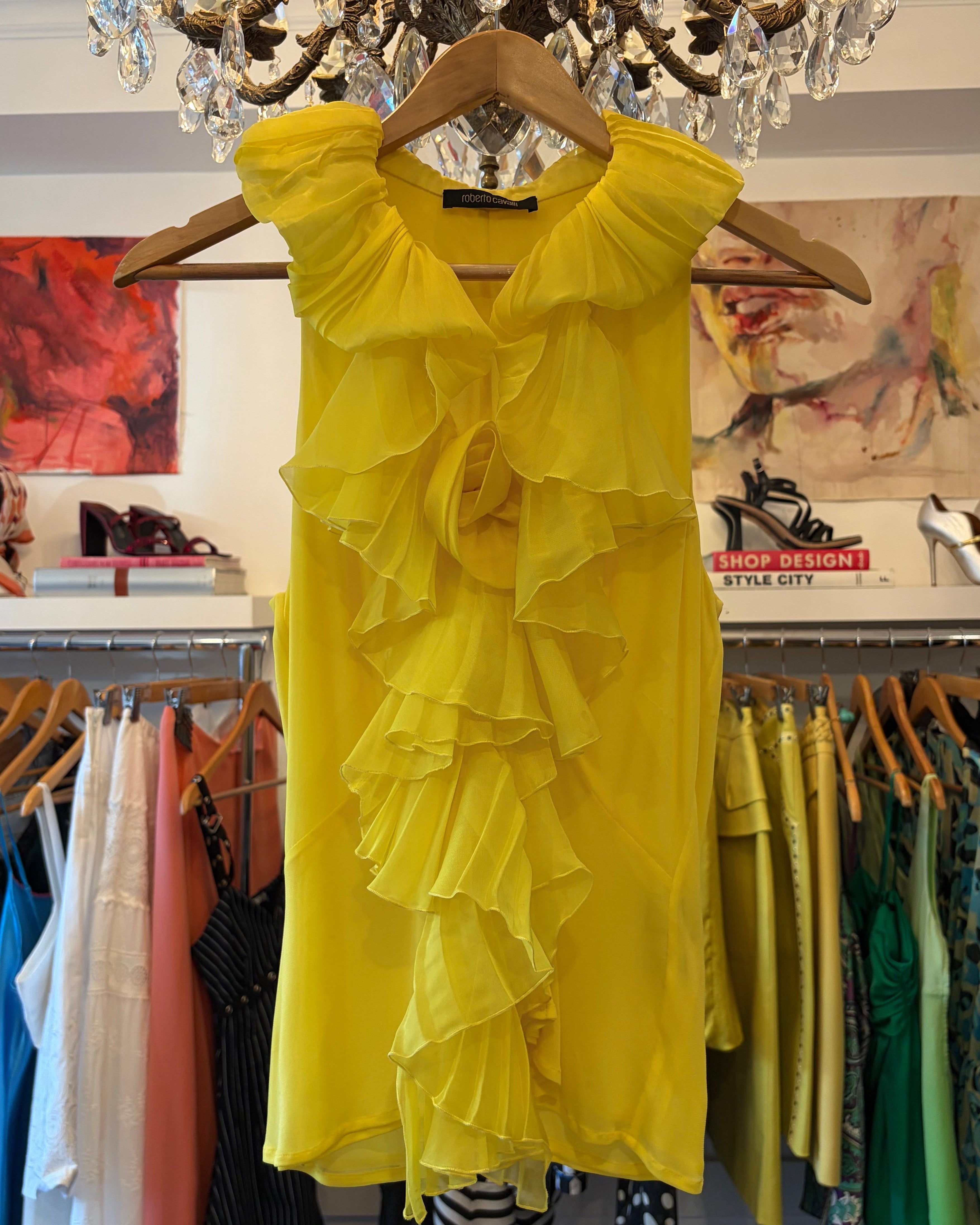 2005 Roberto Cavalli Ruffle Top