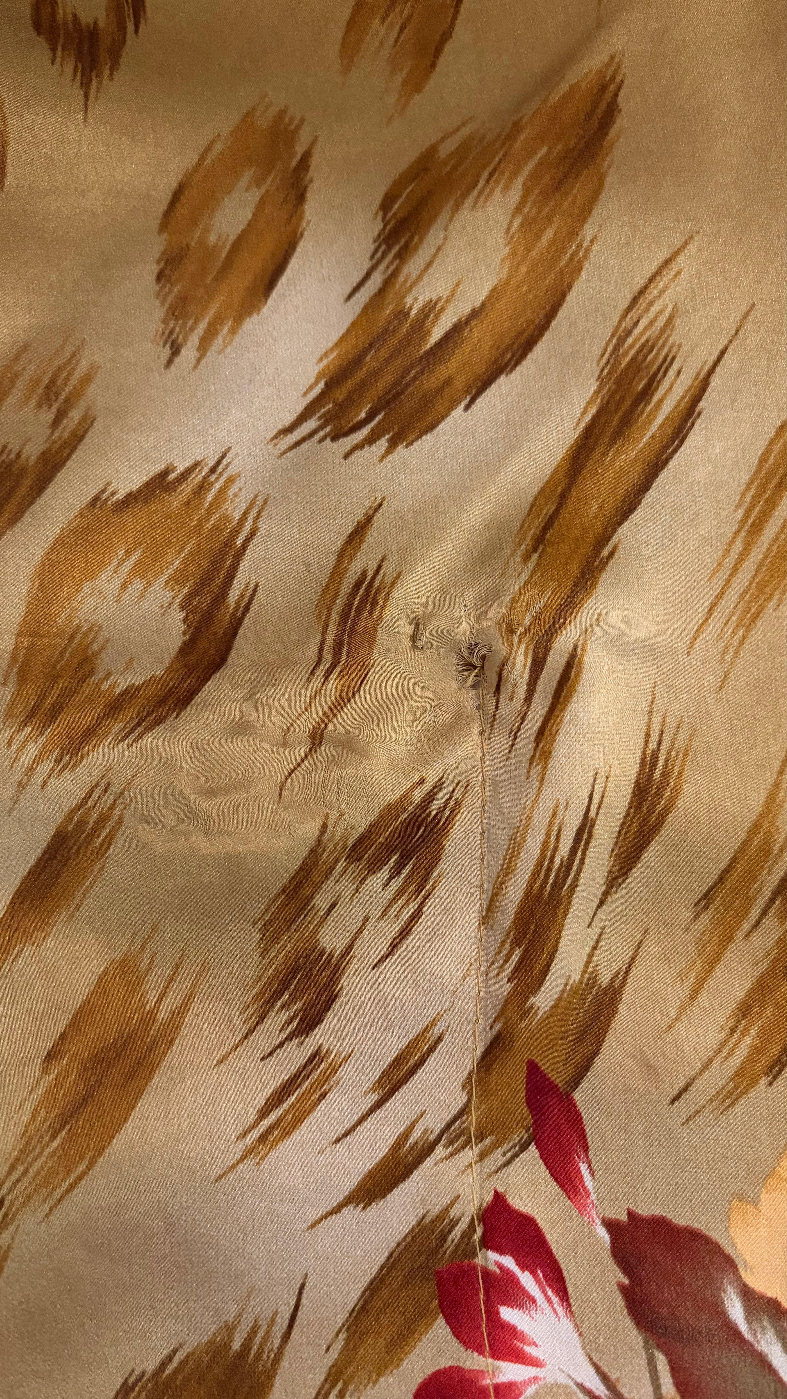 1990s Caché Gold Silk Poncho