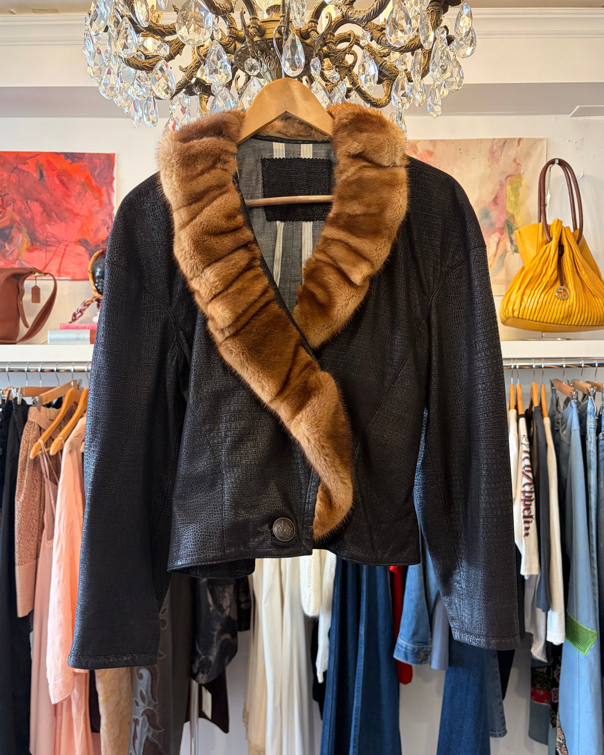 Bespoke 1980s Leather Jacket