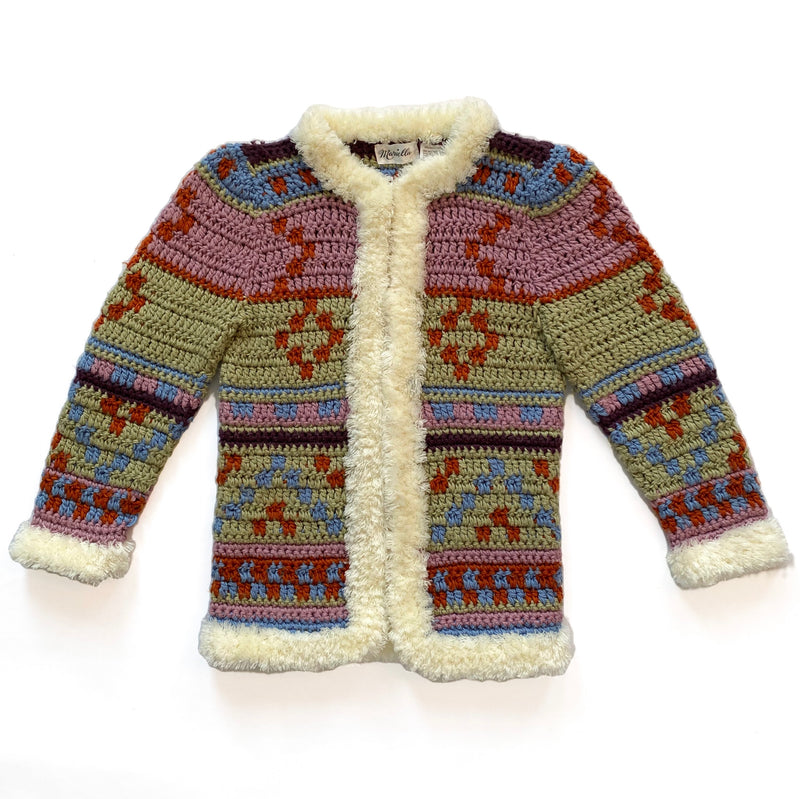 Kids shaggy cardigan top