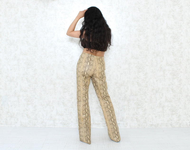 Y2K Snakeskin Leather Pants TELL THEM IT S VINTAGE