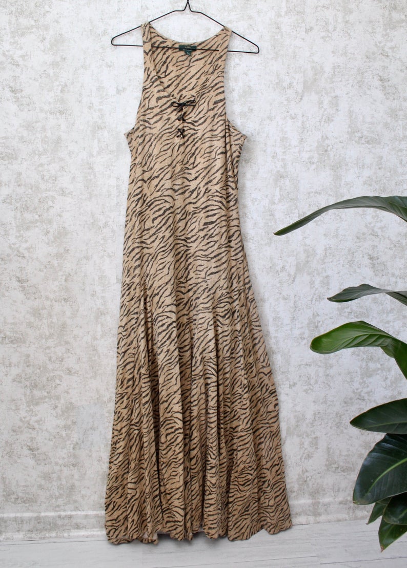 Animal print deals vintage dress