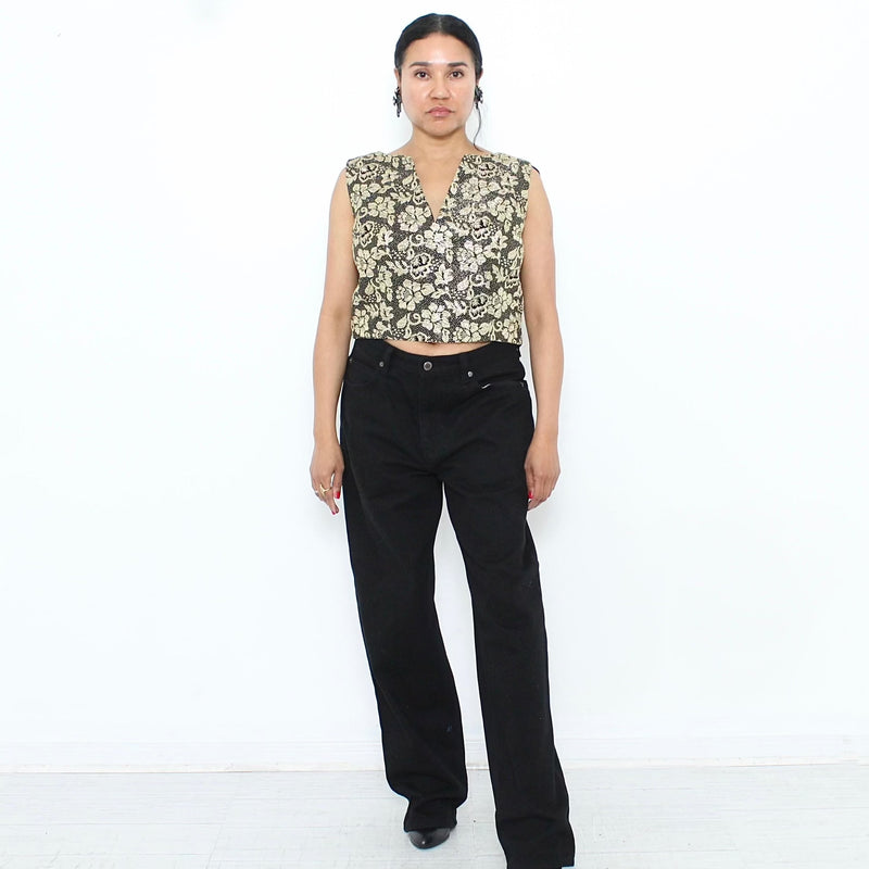 1960s Metallic Brocade Top