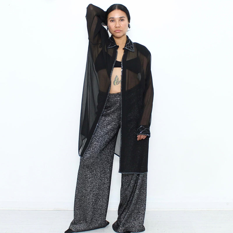 1970s Wide Leg Knit Pants