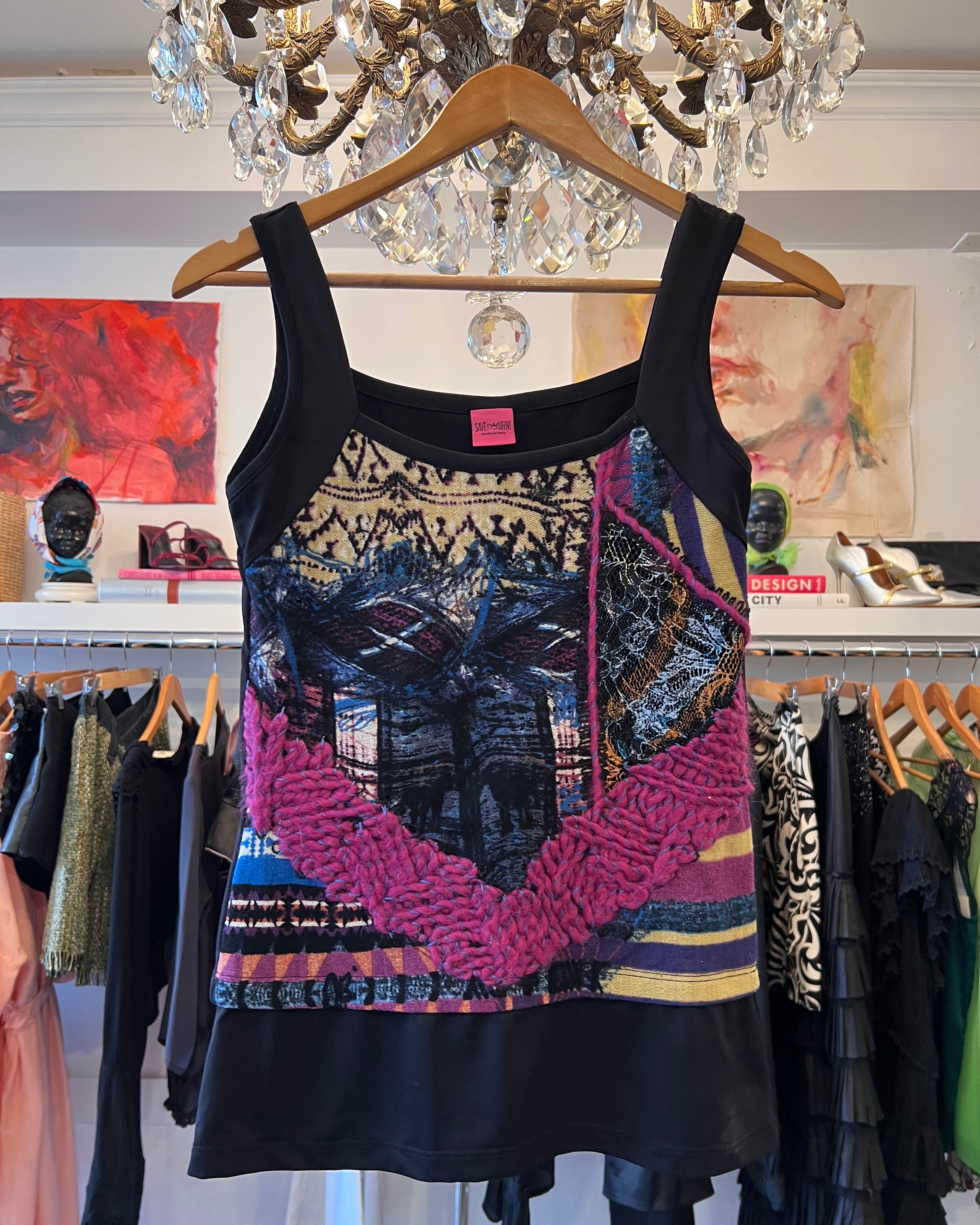 2000s Save The Queen Embroidered Tank