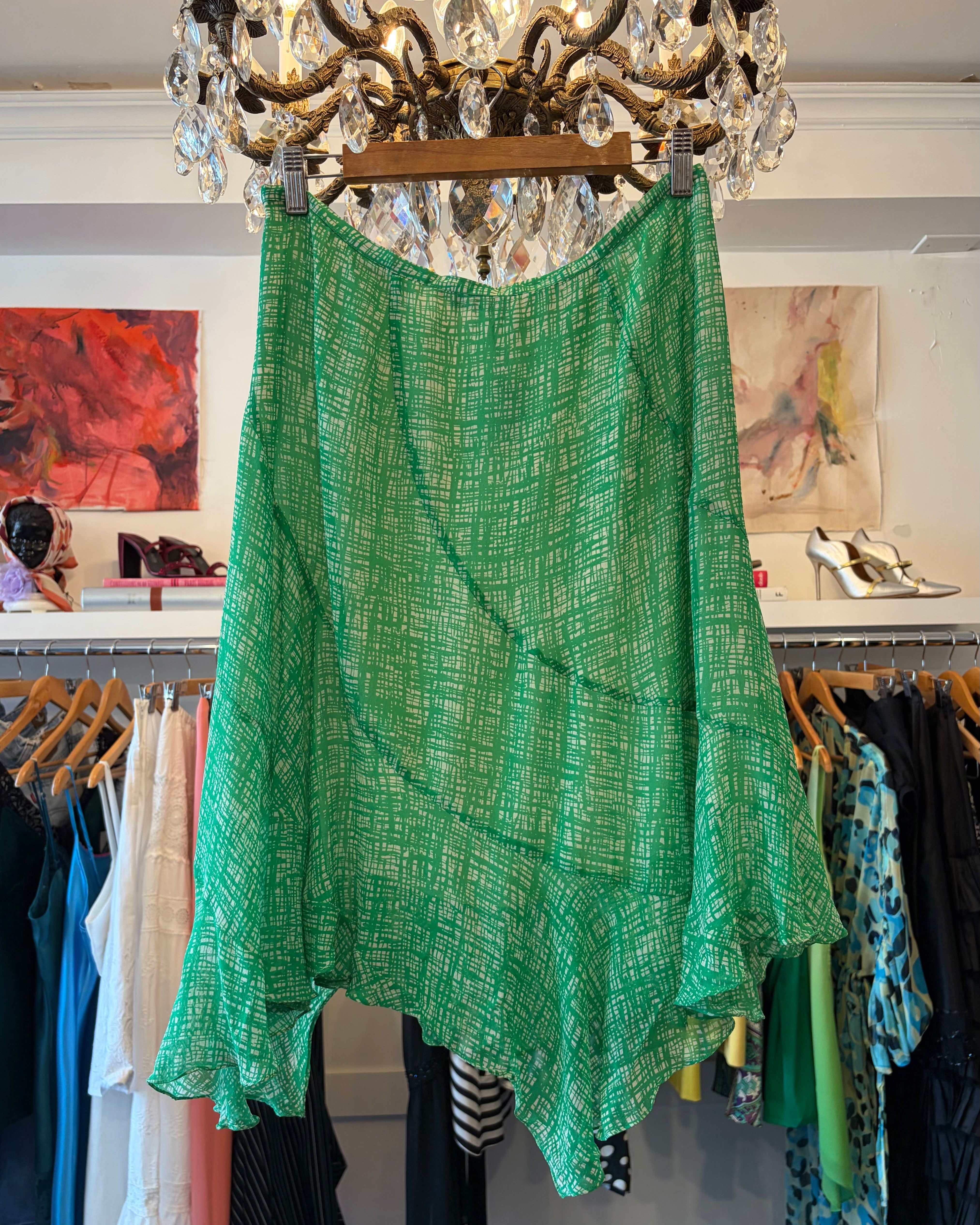2000s BCBG Max Azria Silk Skirt