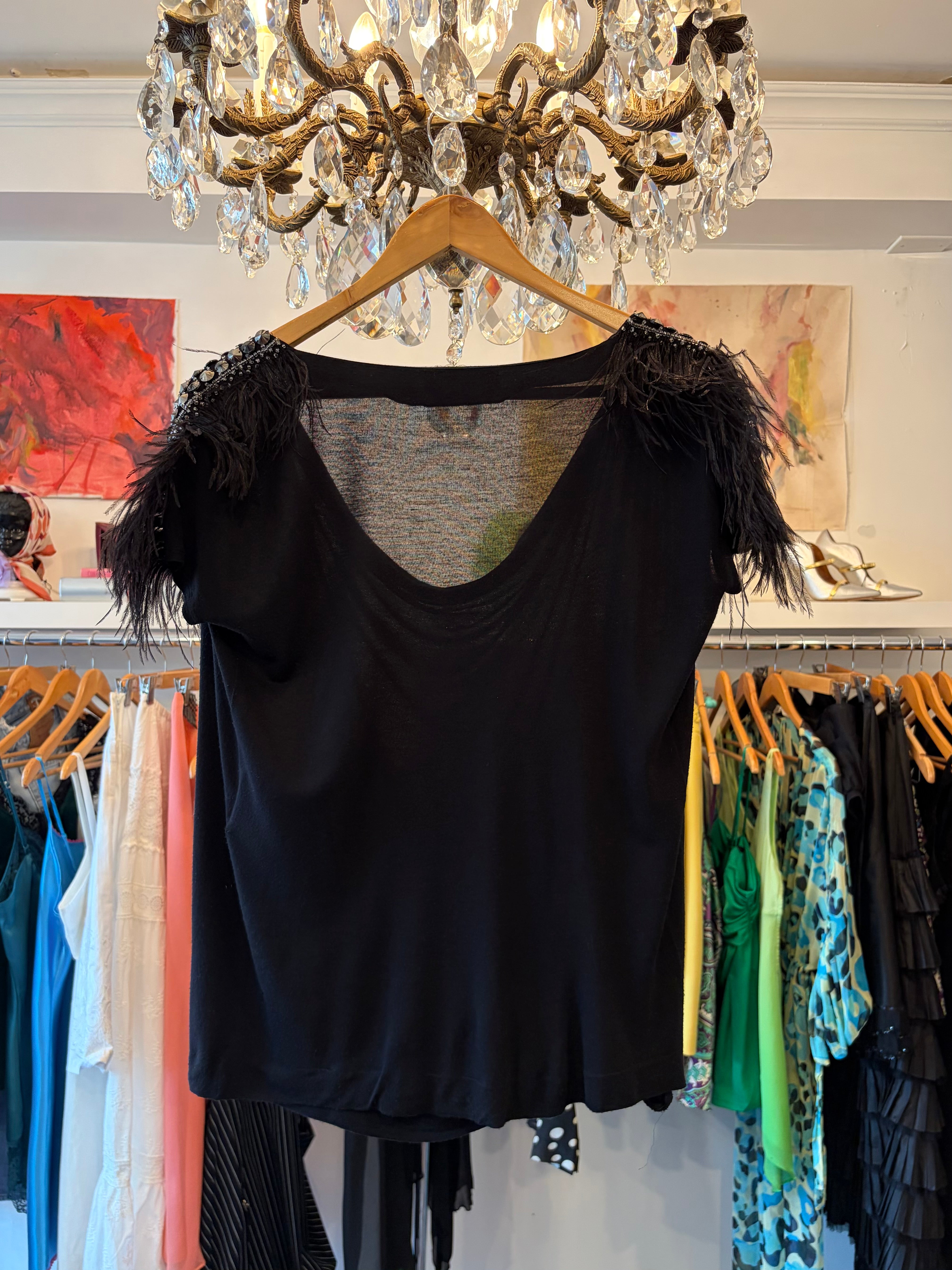 2000s Emillio Pucci Feather Top