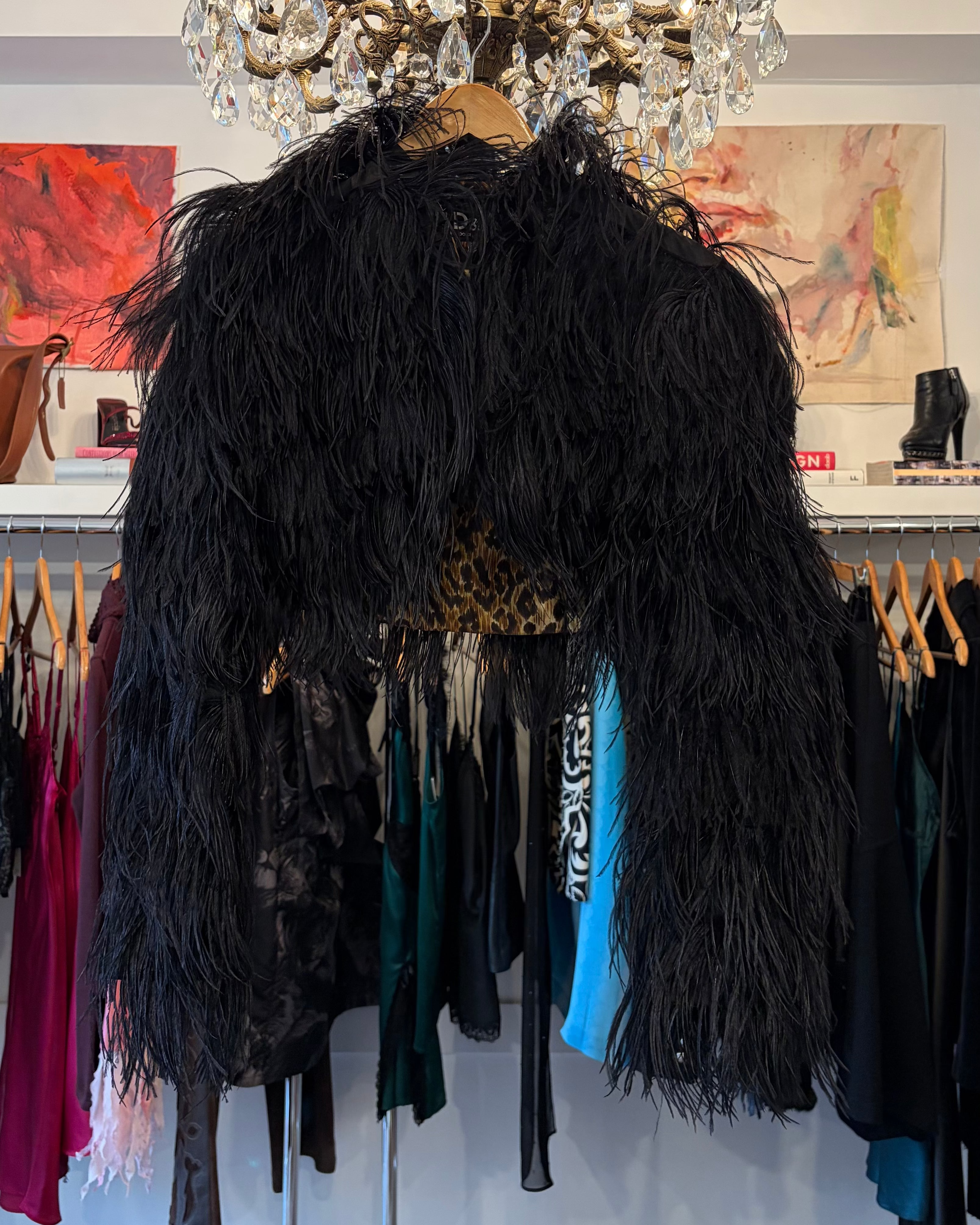 2000s D&G Ostrich Feather Bolero