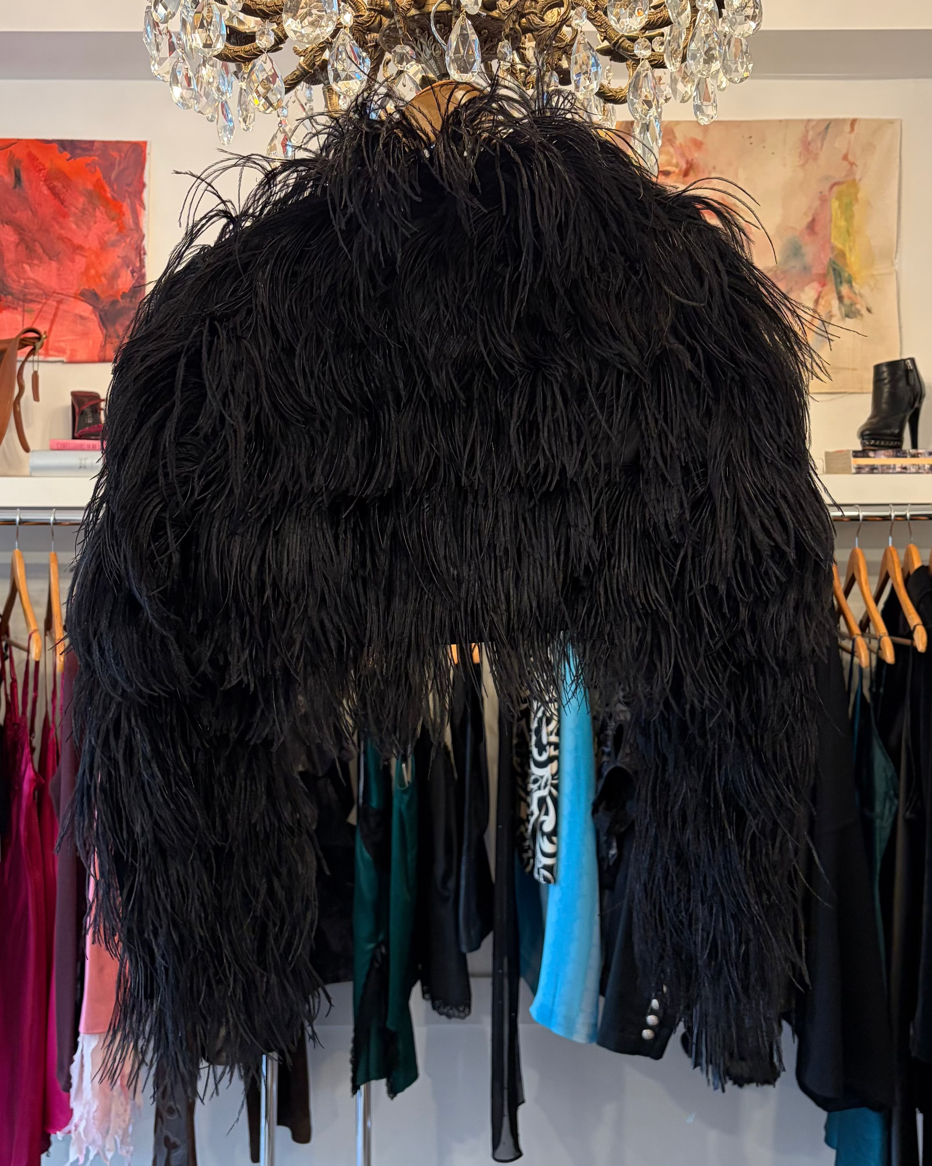 2000s D&G Ostrich Feather Bolero