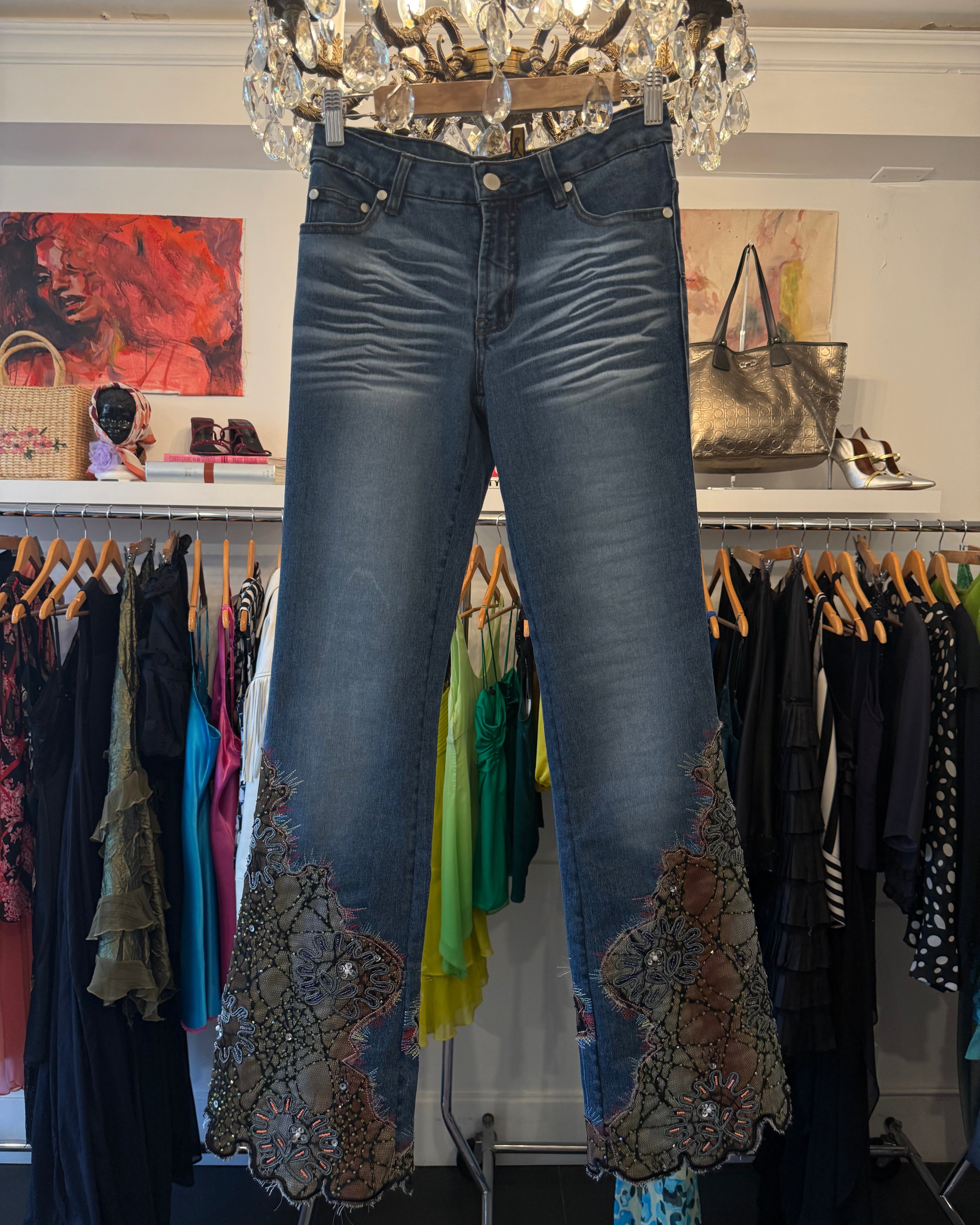 2000s Q Girl Embroiderd Jeans