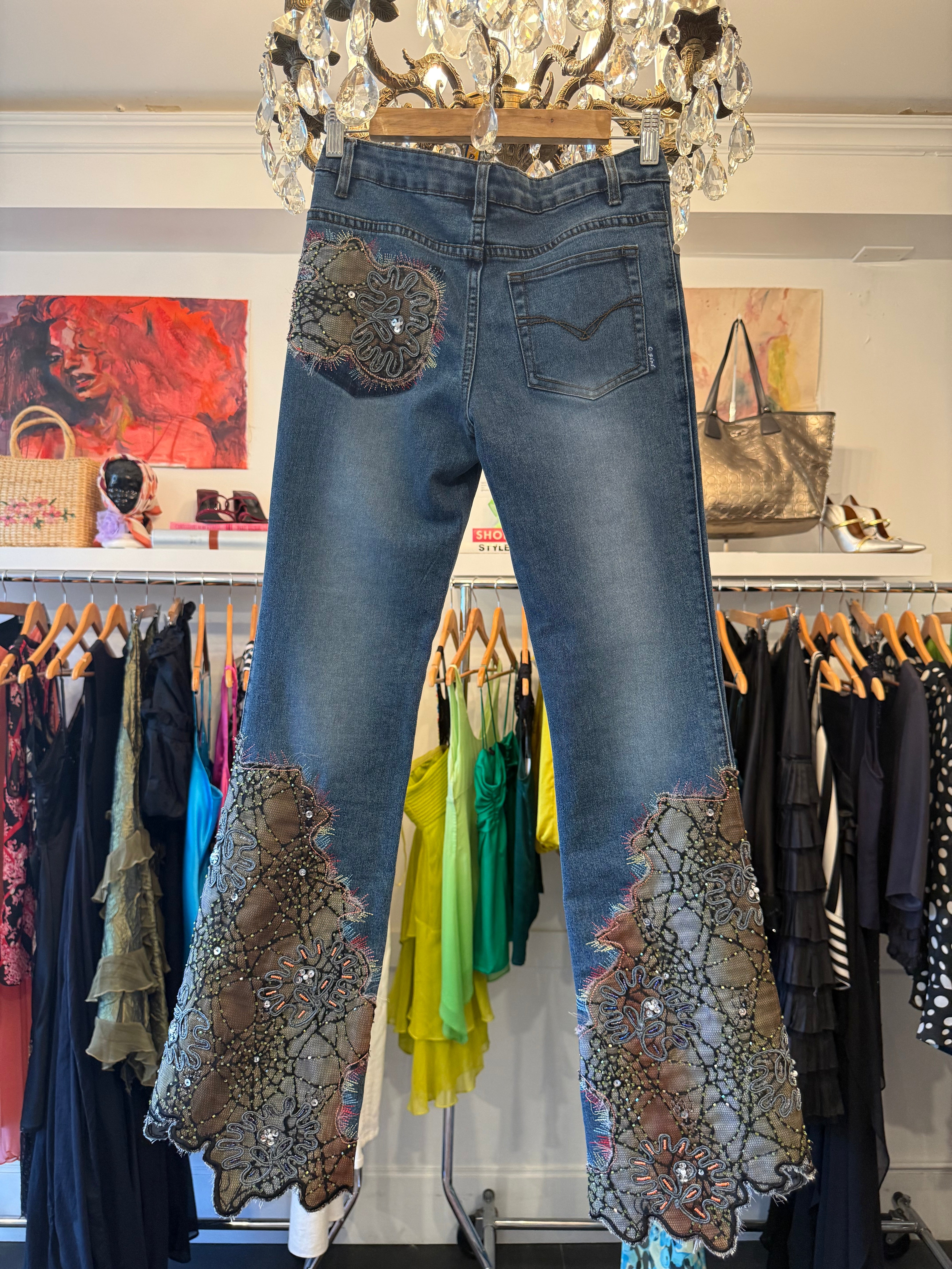 2000s Q Girl Embroiderd Jeans