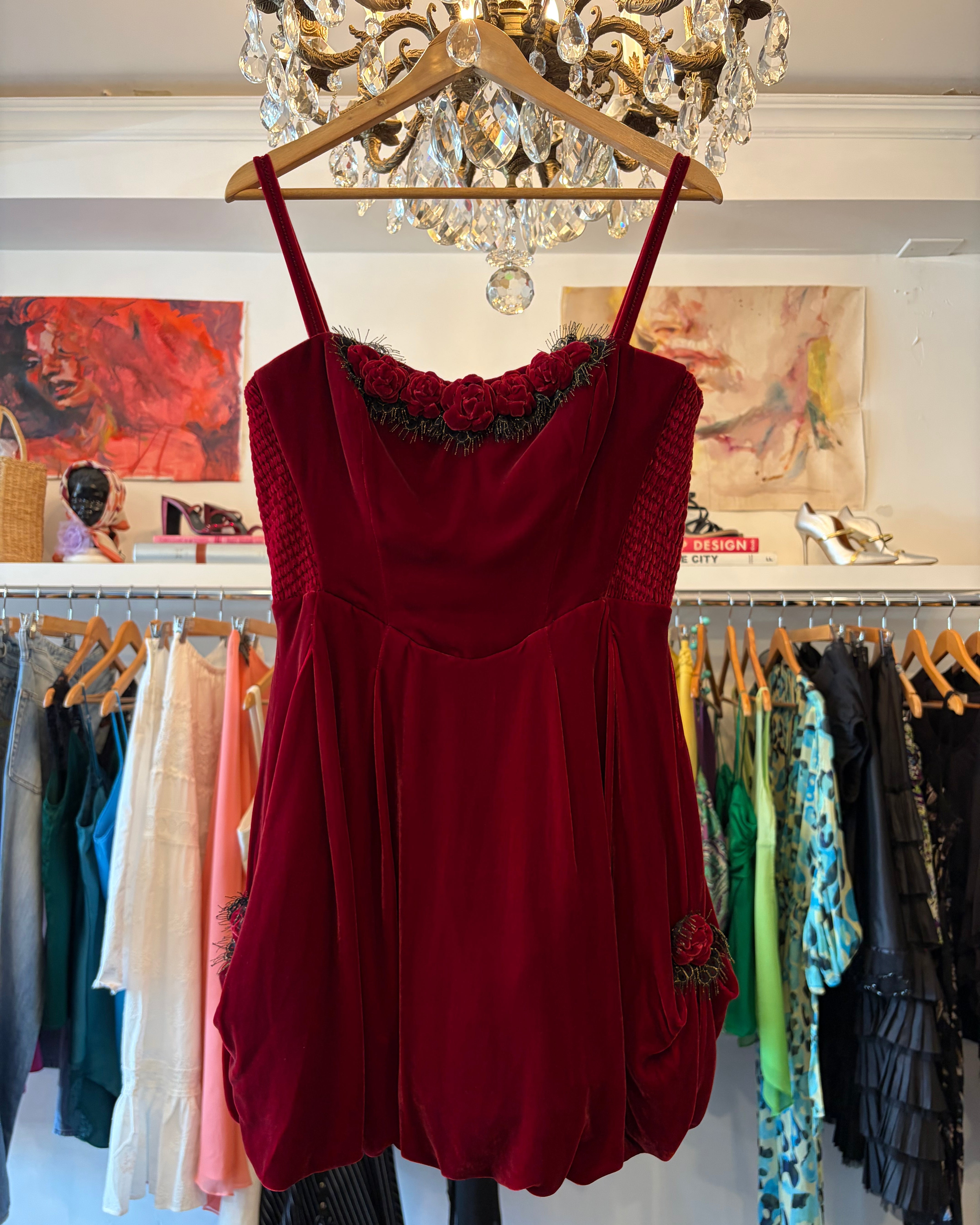 2000s Betsey Johnson Velvet Mini Dress
