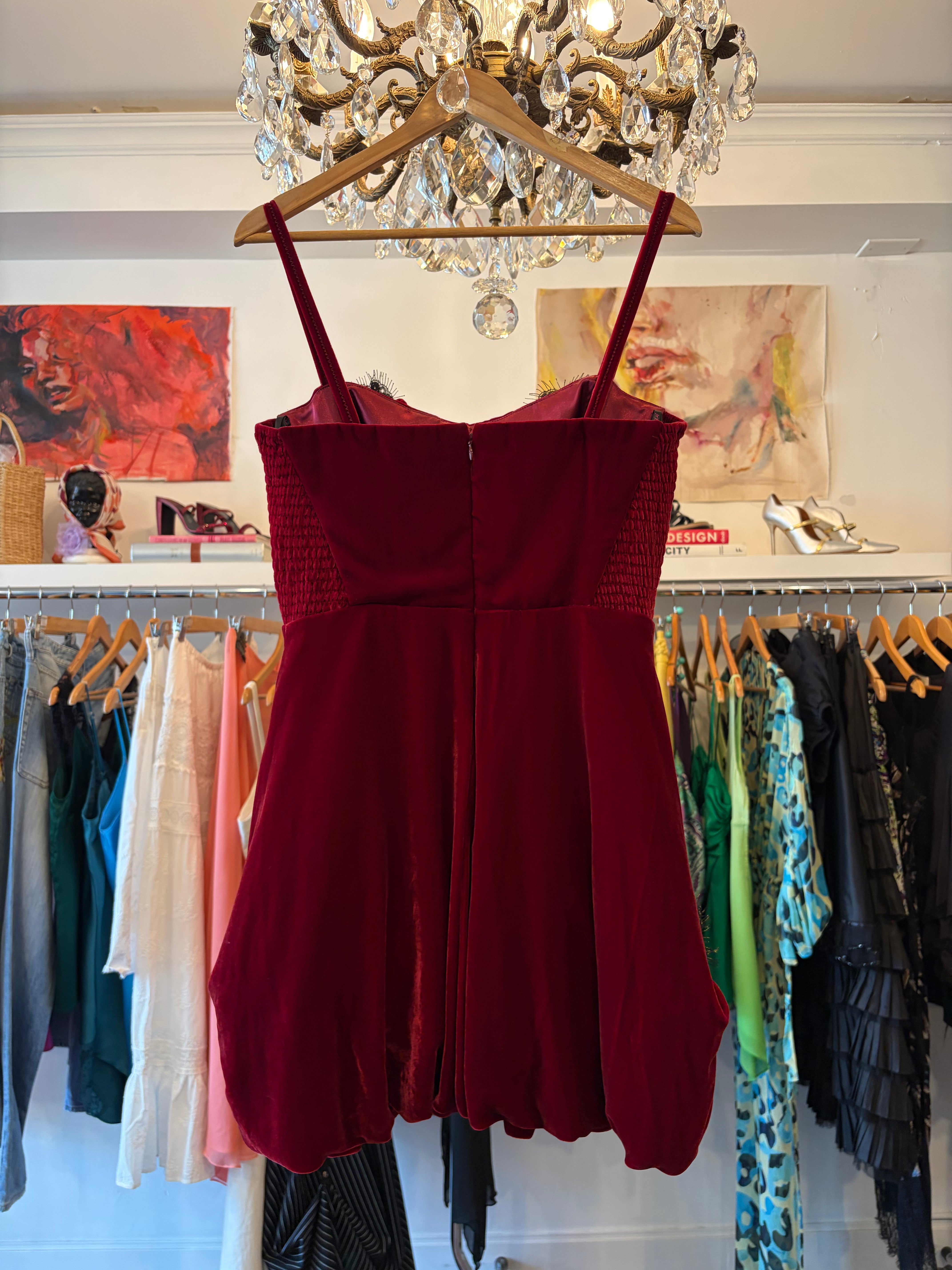 2000s Betsey Johnson Velvet Mini Dress