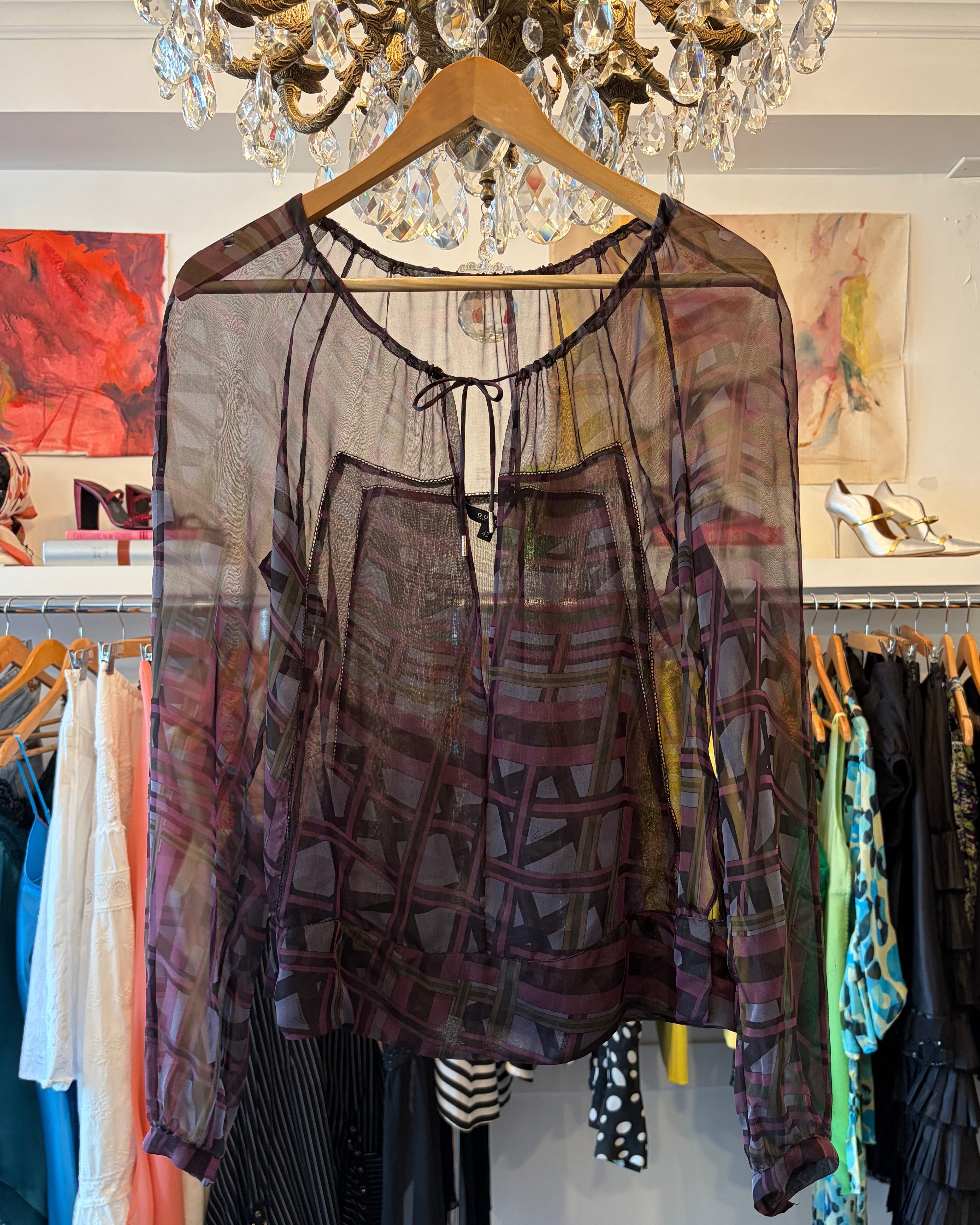 1990s Gucci Sheer Top