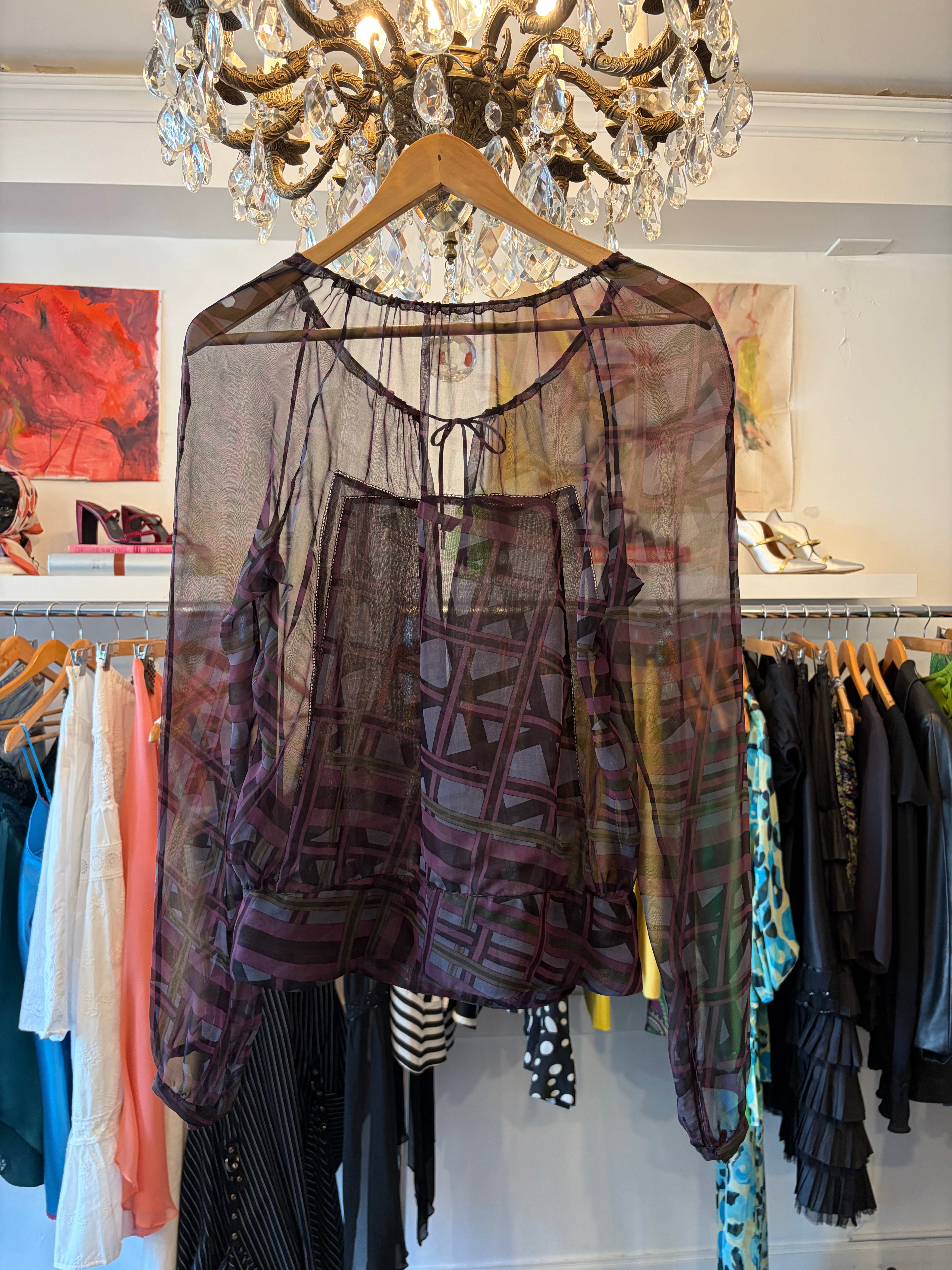 1990s Gucci Sheer Top