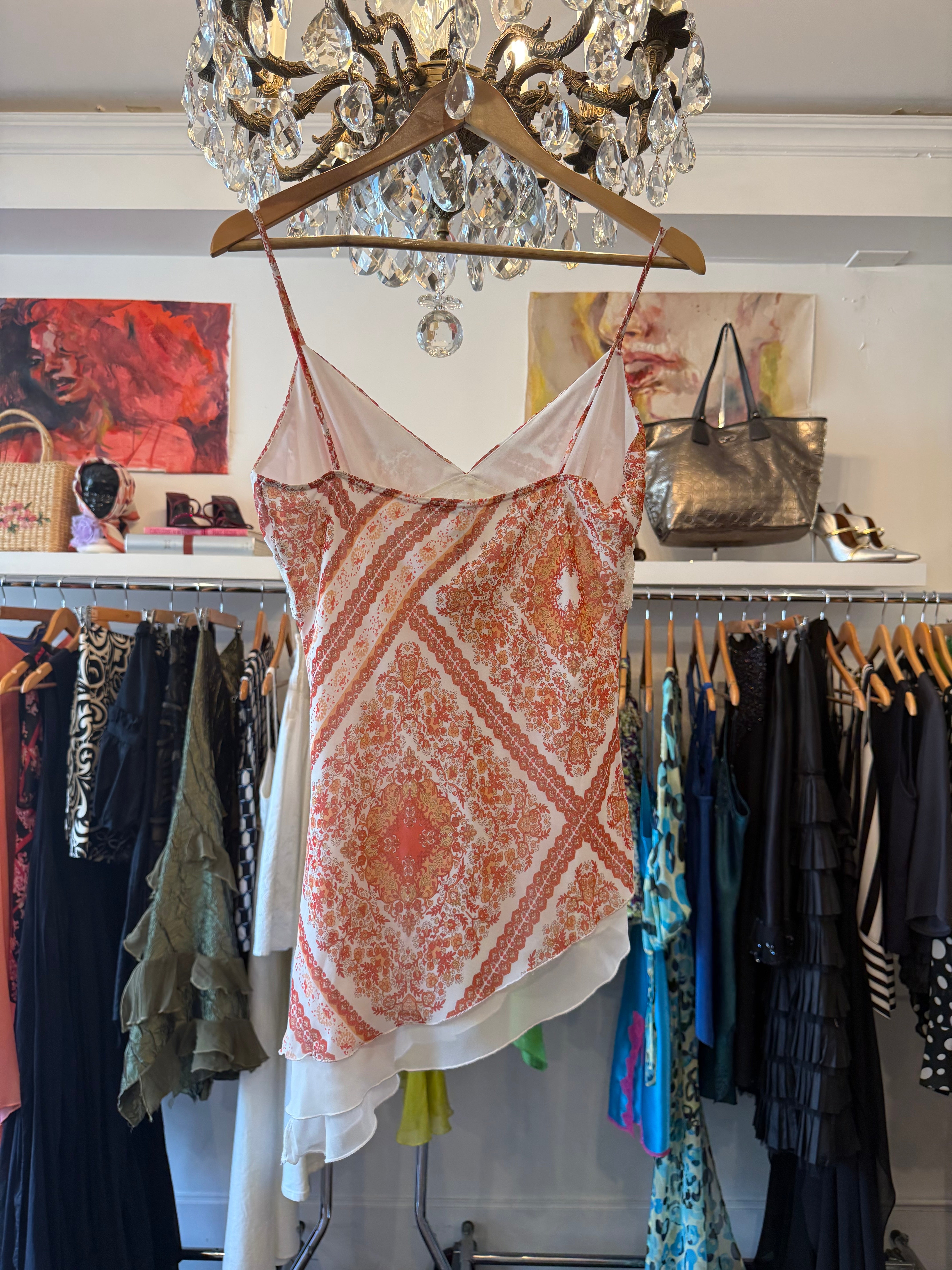 1990s Papaya Asymmetrical Tank