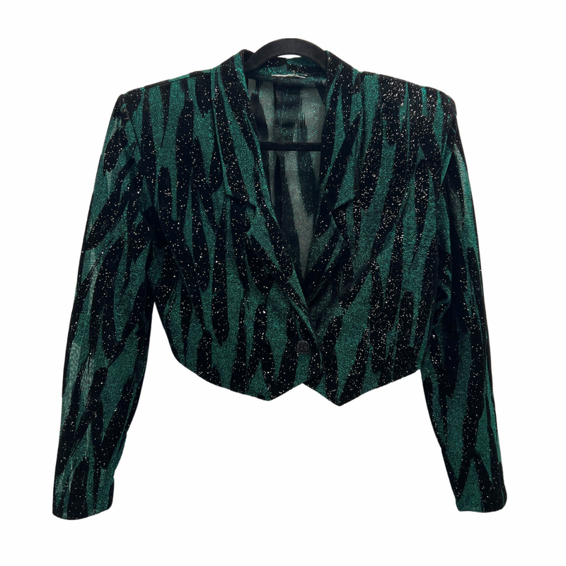 1980s Sparkly Cropped Blazer
