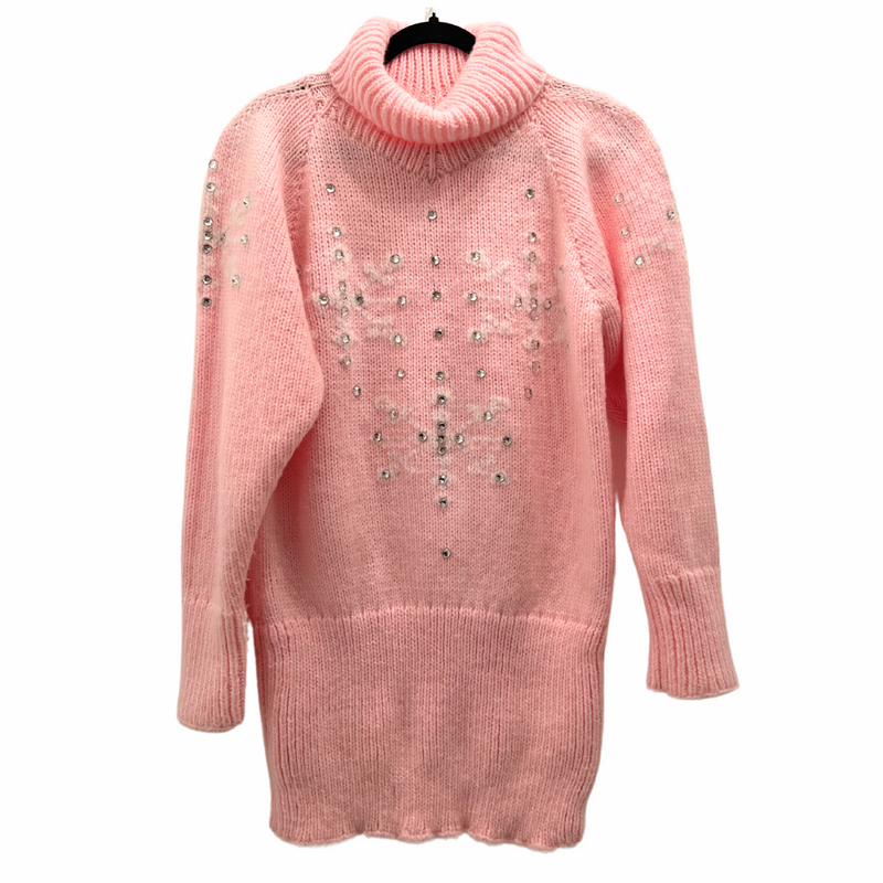 1980s Snowflake Turtleneck Sweater