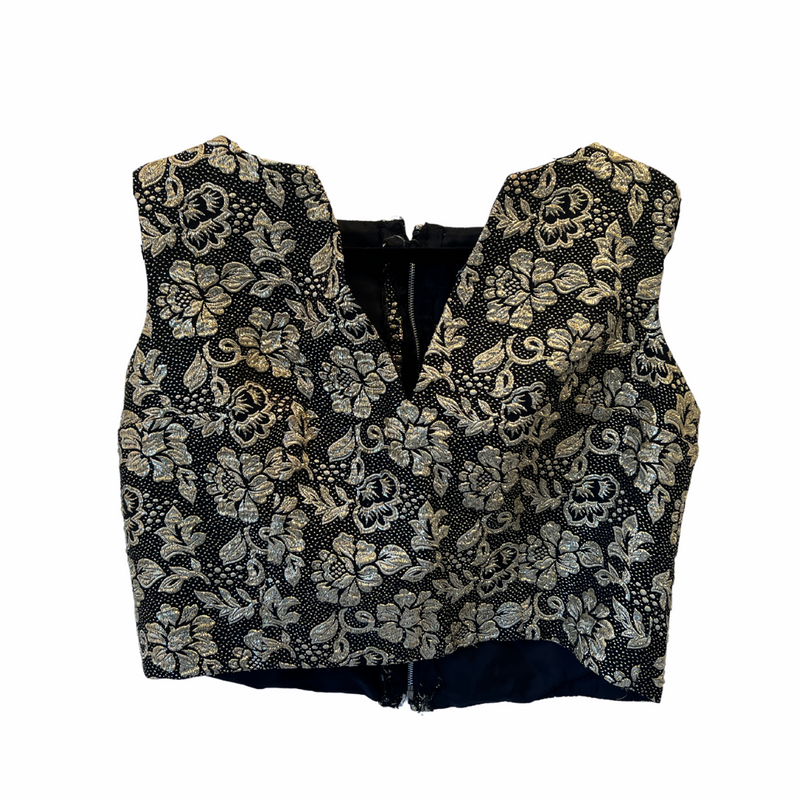 1960s Metallic Brocade Top