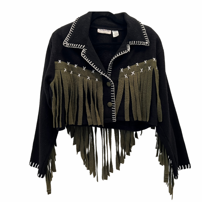 1980s Wool Fringe Jacket