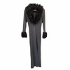 1990s Faux Fur Trim Duster