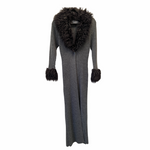 1990s Faux Fur Trim Duster