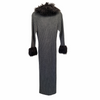 1990s Faux Fur Trim Duster