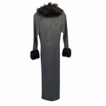 1990s Faux Fur Trim Duster