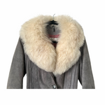 1970s. Fur Collar Suede Coat