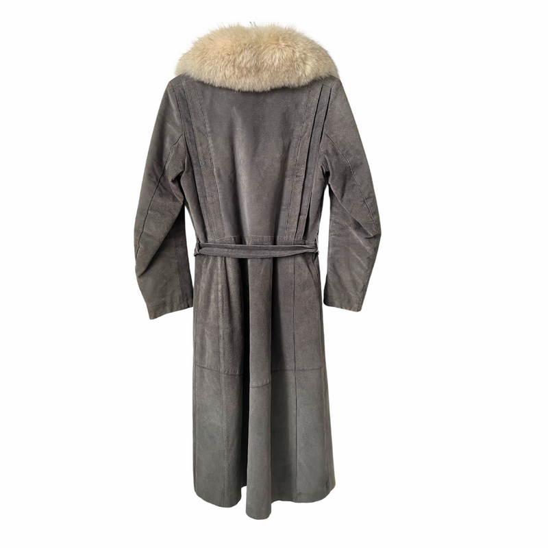 1970s. Fur Collar Suede Coat
