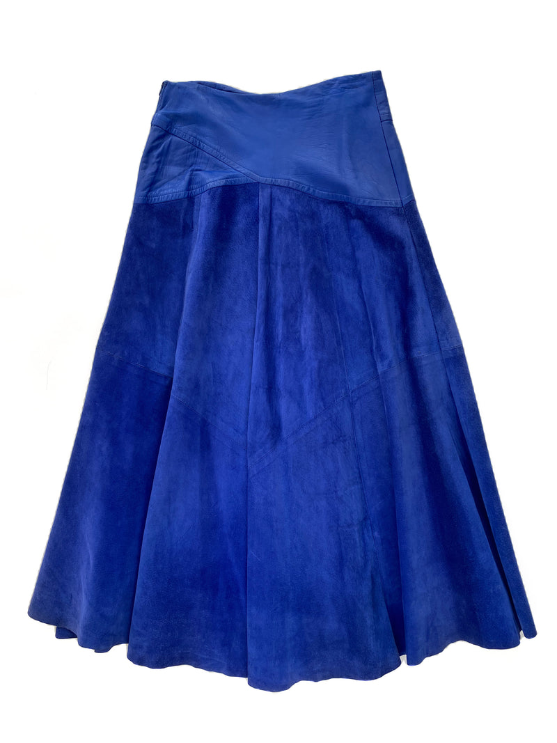 Gorgeous 1980s Full Suede Skirt