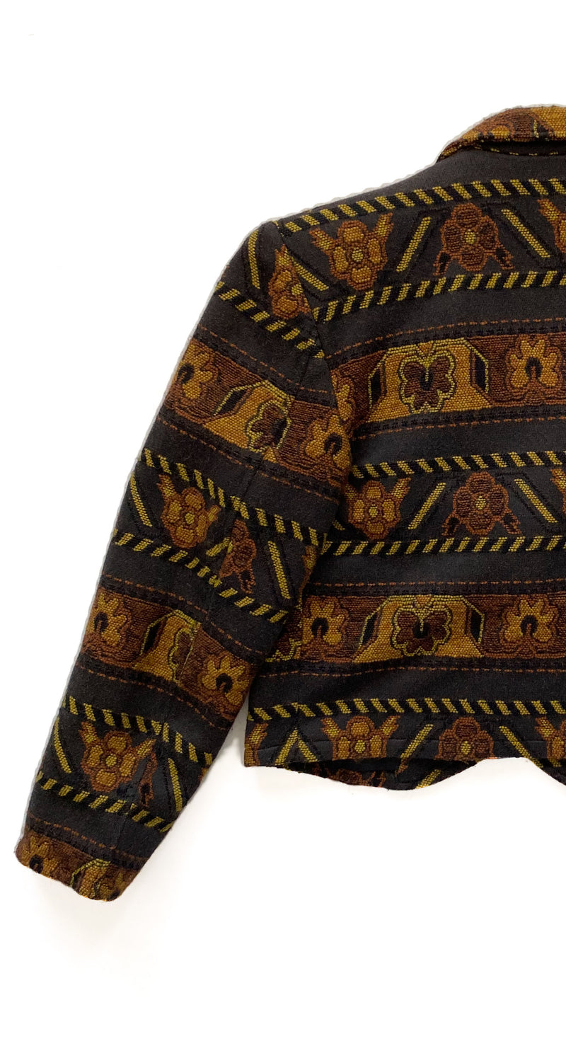 Vintage Cropped Southwestern Blazer