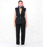 1980s Structured Waistcoat with Belt