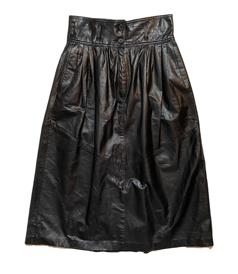 Fabulous '80s Full Leather Skirt