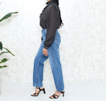 1980s Chiffon High-Neck Ruffle Blouse