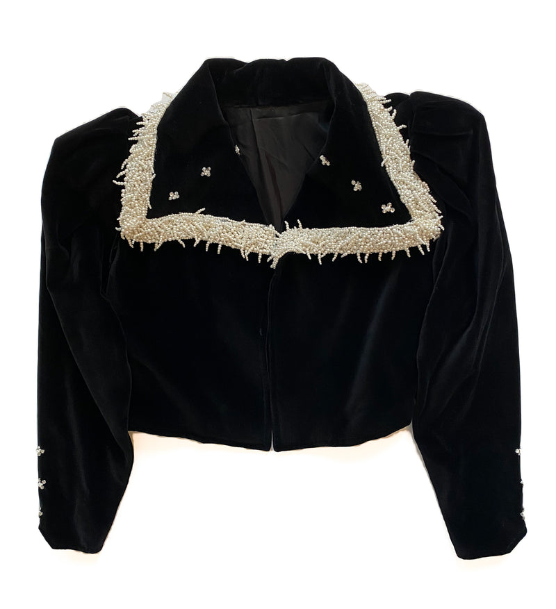 1970s Velvet Victorian Style Blazer