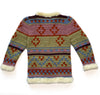 Stunning 1980s Aztec Cardigan w Shaggy Trim