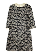 1980s Big Collar Silk Dress