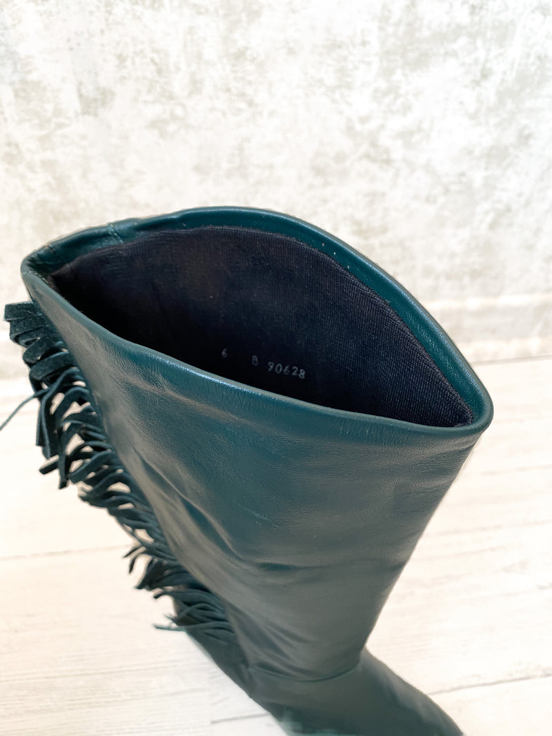 1980s Fringe Leather Boots