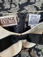 1980s Big Collar Silk Dress