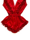 1980s Ruffle Lace Teddy