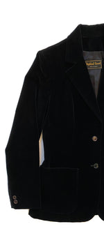 1970s Fitted Black Velvet Blazer