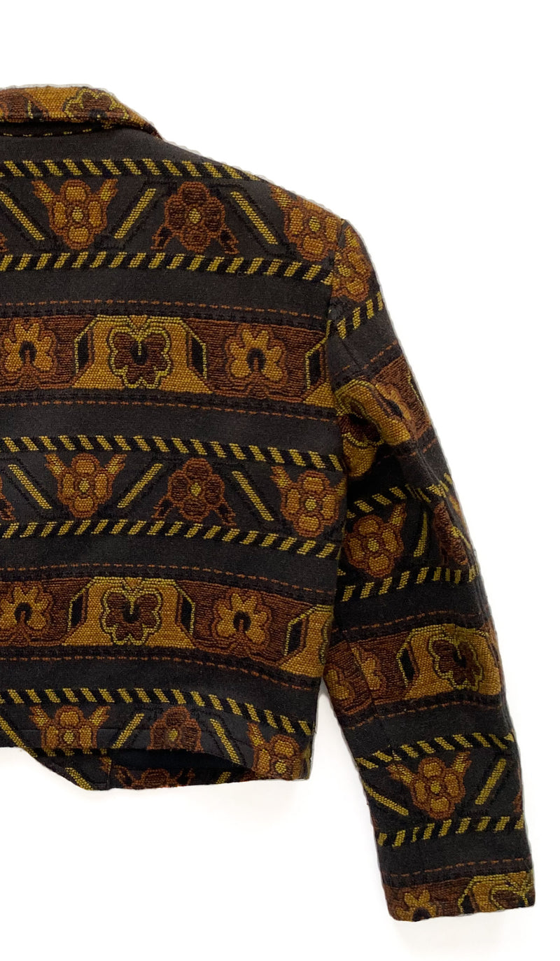 Vintage Cropped Southwestern Blazer