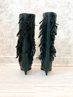 1980s Fringe Leather Boots