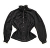 1980s Chiffon High-Neck Ruffle Blouse